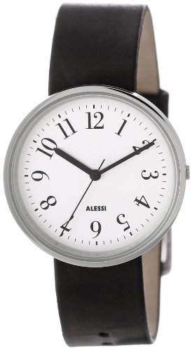 Alessi Unisex-Armbanduhr Analog Automatik Leder AL6000