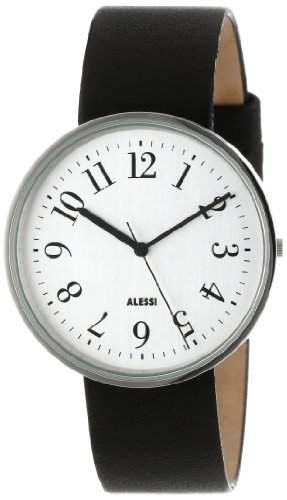 Alessi Unisex-Armbanduhr Analog Automatik Leder AL6003