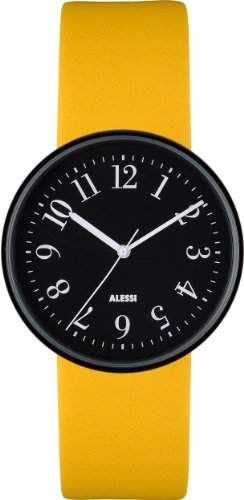 Alessi Unisex-Armbanduhr Analog leder gelb AL6200