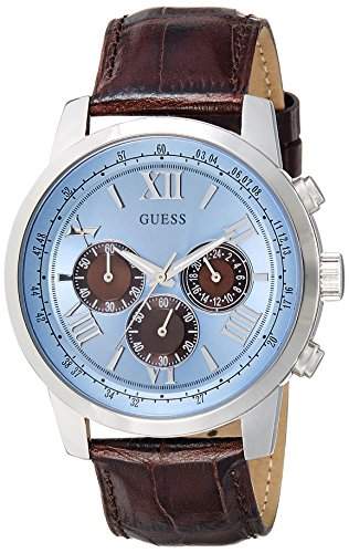 Guess Herren-Armbanduhr Chronograph Quarz Leder W0380G6
