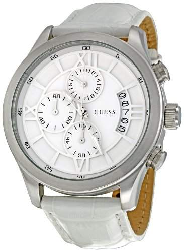 GUESS Herren-Armbanduhr XL CAPITOL Chronograph Quarz Leder W12101G1