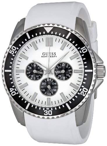 Guess Unisex-Armbanduhr Chronograph Leder W90070G5