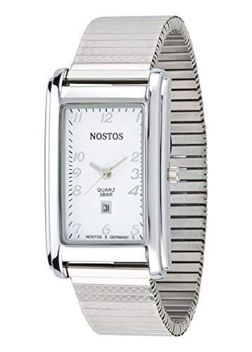 Nostos by Osco Germany Klassisch-elegante Armbanduhr Herrenuhr Edelstahl-Flexband NOS06145002