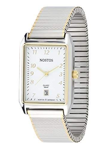 Nostos by Osco Germany Klassisch-elegante Armbanduhr Herrenuhr Edelstahl-Flexband Bicolor NOS06146001