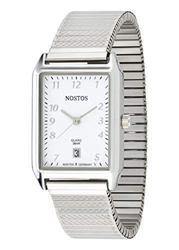 Nostos by Osco Germany Klassisch-elegante Armbanduhr Herrenuhr Edelstahl-Flexband NOS06146002