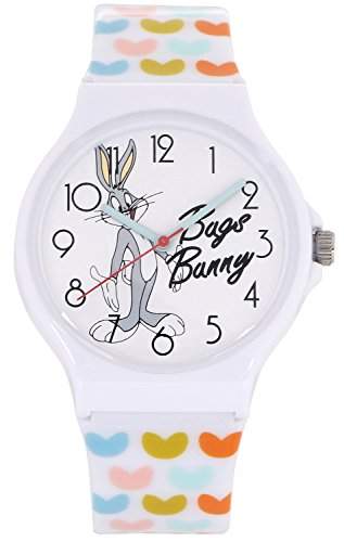 ililily Looney Tunes Bugs Bunny Logo W Heart Pattern Band Fashion Casual Watch watch-018-1