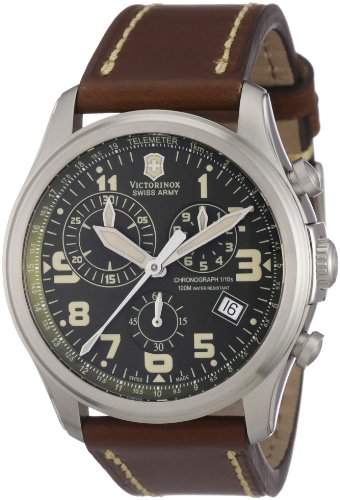Victorinox Herren-Armbanduhr XL Classic Chronograph Leder 241287