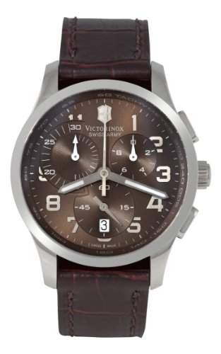 Victorinox Herren-Armbanduhr XL Alliance Chrono Chronograph Quarz Leder 241297