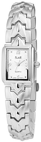 Damenuhr mit Metallarmband silberfarbig Armbanduhr Uhr 100422500025