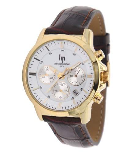 Lip Style Herren-Armbanduhr XL Analog Leder 10513442