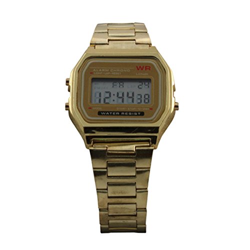 Freak Scene Uhr Digitale Armbanduhr Farbe golden