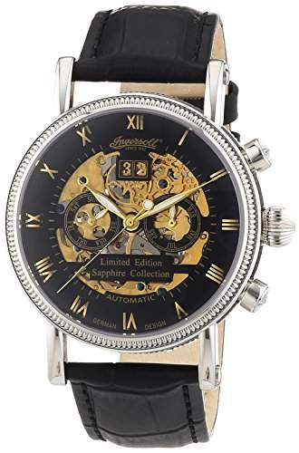 Ingersoll Herren-Armbanduhr XL Alaska Chronograph Automatik Leder IN7910BK