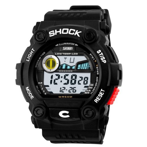 DragonPad LED Herren Sport Uhren Armbanduhren Sportuhr Digital Wrist Watch muti funktion Beleuchtung