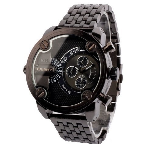 DragonPad Militaer Herren Sport Uhren Armbanduhren Sportuhr Analog Wrist Watch Edelstahl schwarz