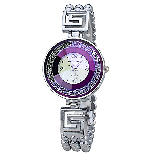 Mode Alloy Uhrarmband Damen Silber Purple