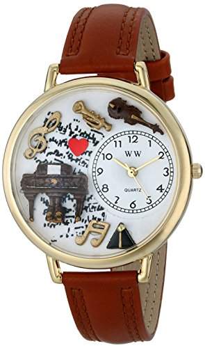 Drollige Uhren und Zuege gruen Silvertone Unisex Armbanduhr Analog Leder S-1610001