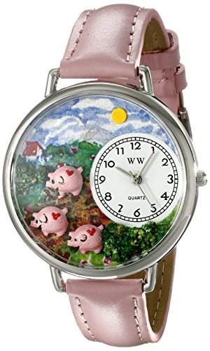 Whimsical Watches Unisex-Armbanduhr Analog Quarz Leder U-0110003