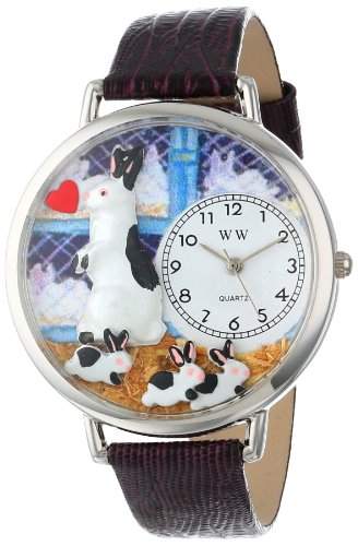 Whimsical Watches Unisex-Armbanduhr Analog Quarz Leder U-0110017