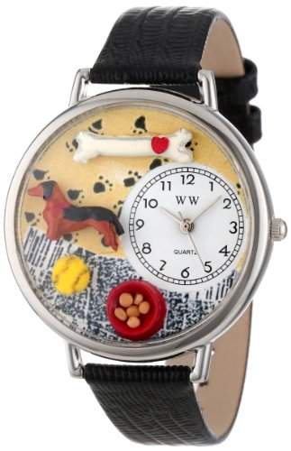 Whimsical Watches Unisex-Armbanduhr Analog Quarz Leder U-0130034