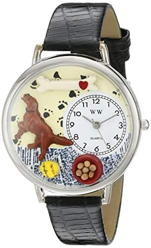 Whimsical Watches Unisex-Armbanduhr Analog Quarz Leder U-0130047