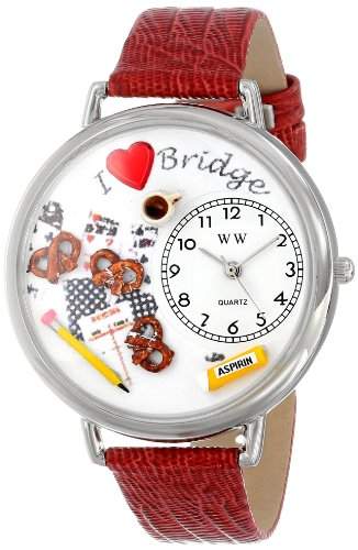 Whimsical Watches Unisex-Armbanduhr Analog Quarz Leder U-0430001
