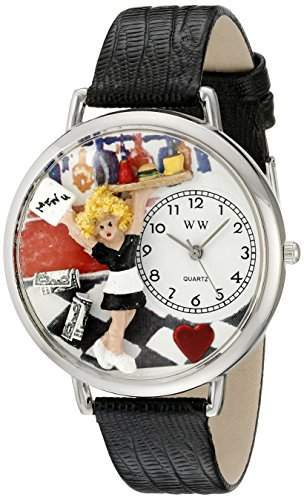 Whimsical Watches Unisex-Armbanduhr Analog Quarz Leder U-0630004
