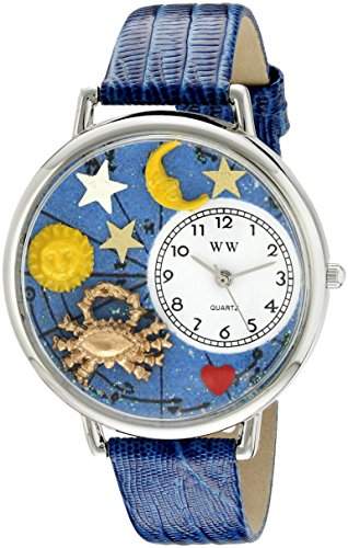 Whimsical Watches Unisex-Armbanduhr Analog Quarz Leder U-1810004