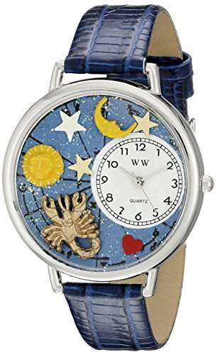 Whimsical Watches Unisex-Armbanduhr Analog Quarz Leder U-1810011