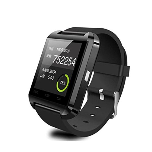 FEITONG Bluetooth 4 0 Smart Armbanduhr Watch Telefon Mate Touch Screen fuer Android Handy Schwarz