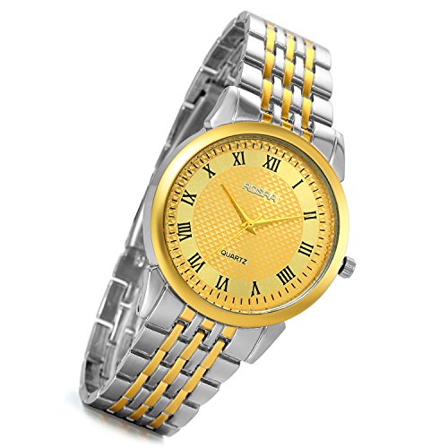 lancardo Herren Business Luxus Gold Ton Edelstahl Armbanduhr Gold Zifferblatt 2