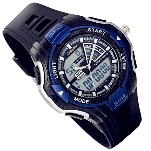 lancardo digital analog muti function Digitale Sport Armbanduhr mit Alarm Stoppuhr Chronograph blau