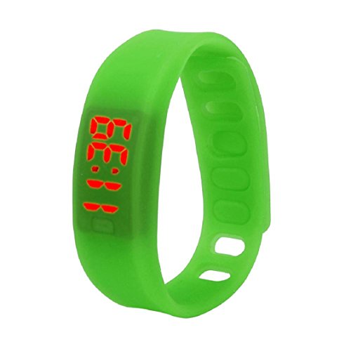 Vovotrade D2016 neueste Qualitaets Damen Herren Gummi LED Uhr Datum Sports Armband Gruen