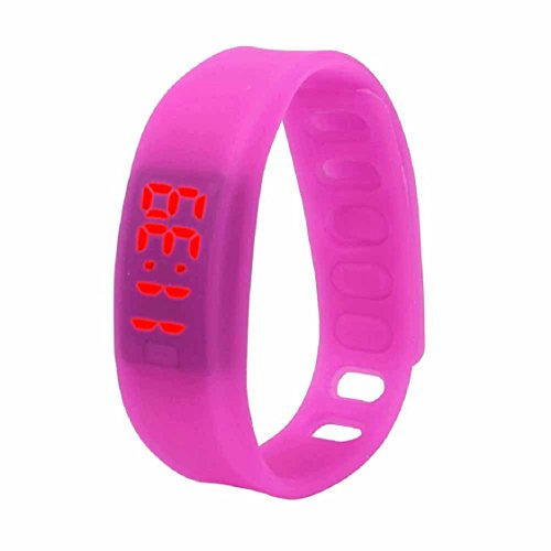 Vovotrade D2016 neueste Qualitaets Damen Herren Gummi LED Uhr Datum Sports Armband Rosa