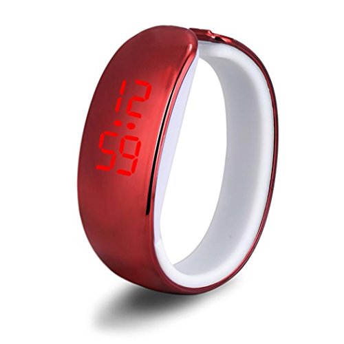 Vovotrade LED UEberzug wasserdichte Armband Rot