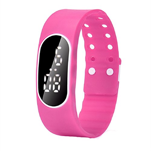 Vovotrade Uhr Datum Sport Armband der Maenner Hot Pink