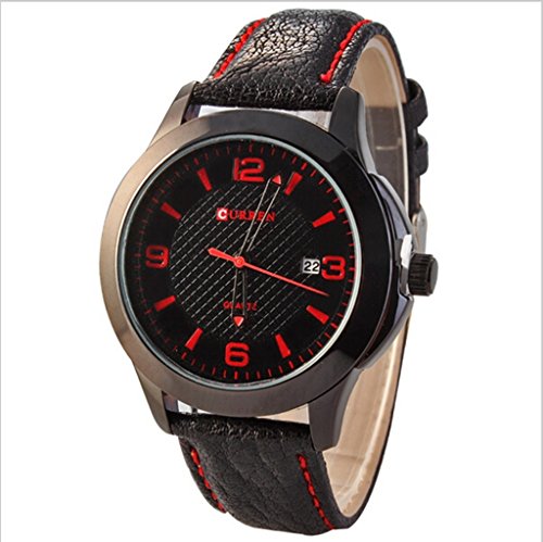 YPS Men Fashion Sports Quartz Analog Lederband Armbanduhren WTH4637
