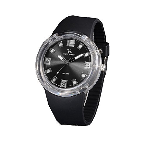 YPS Mens Fashion Sports Silicone Band Quartz Wrist Watch WTH3158