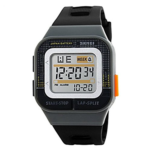YPS Unisex Mode Klassiker LCD Digital Sport Armbanduhr Grau WTH3541