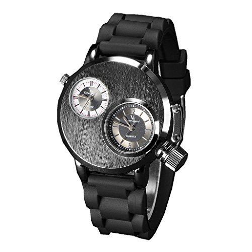 YPS Maenner Fashion Design Gummiband Luxus Quarz Wrist Watches WTH3202