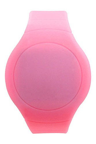 Armbanduhr SODIAL R Cool Touch LED Digital Uhr Armbanduhr mit rundem Zifferblatt Rosa