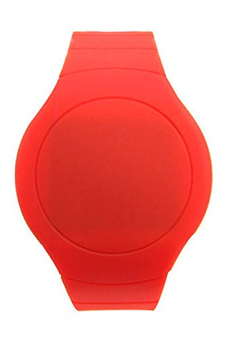 Armbanduhr SODIAL R Cool Touch LED Digital Uhr Armbanduhr mit rundem Zifferblatt Rot