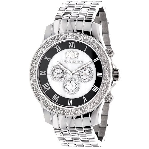 Designer Watches Luxurman Mens Diamond Watch 0 25ct