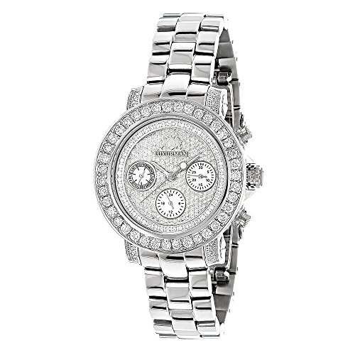 Ladies Diamond Watch 3ct Luxurman Diamond Watch