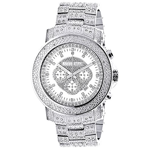 Iced Out Luxurman Diamond Watch with Chronograph 2ct Escalade