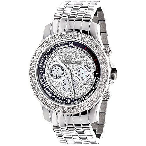 Luxurman Herren Diamond Watch 0 25ct