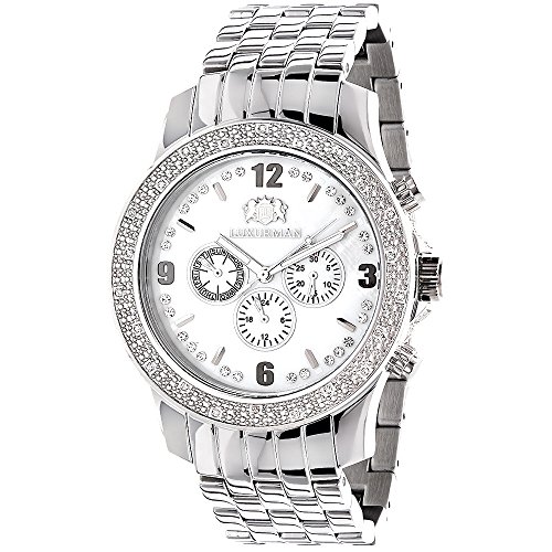 Luxurman Mens Diamond Watch 0 20 ct