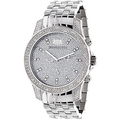 Luxurman Mens Diamond Watch 0 50 ct