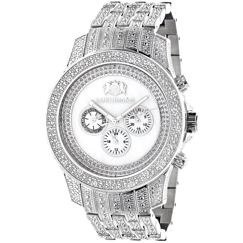Luxurman Mens Watches Real Diamond Watch 1 25