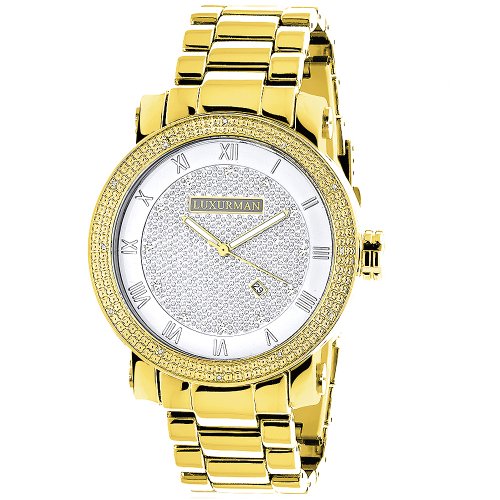Luxurman Watches Mens Diamond Watch 0 12ct