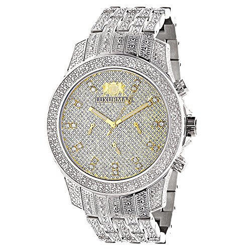 Luxurman Wrist Watches Mens Diamond Watch 1 25ct